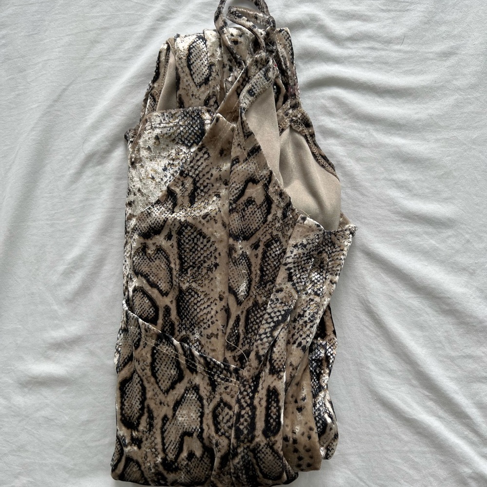 Velvet snake skin dress